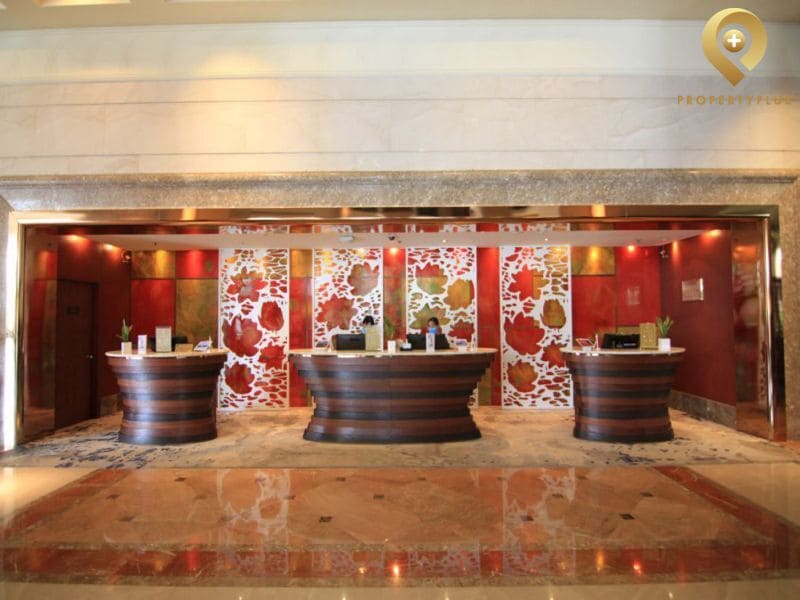 Sảnh lễ tân tầng 1 Pan Pacific Hanoi