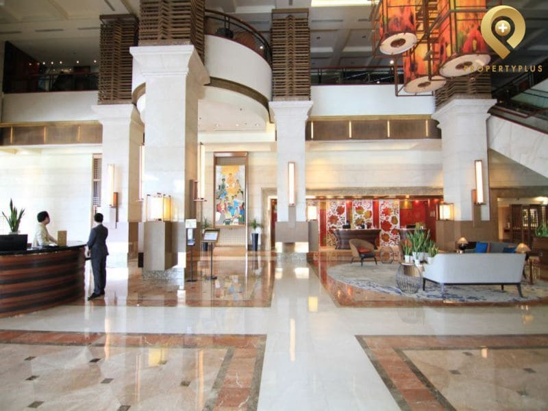Thiết kế đẹp mắt tại sảnh chờ Pan Pacific Hanoi