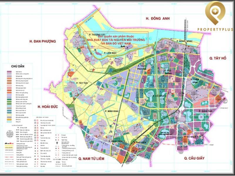 bản đồ quận bắc từ liêm