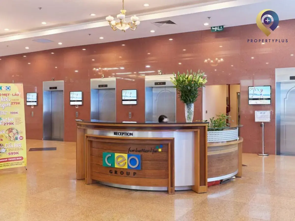 Sảnh lễ tân tại tòa nhà CEO Tower