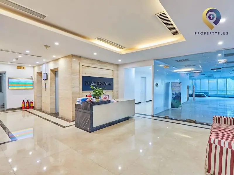 Sảnh lễ tân của tòa nhà DMC Tower