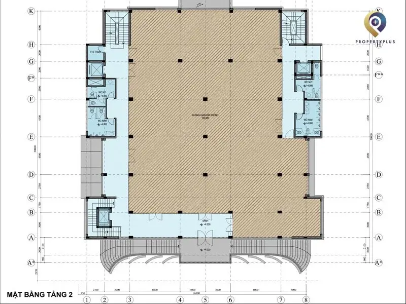 Sơ đồ mặt sàn cho thuê văn phòng Fafim Building B