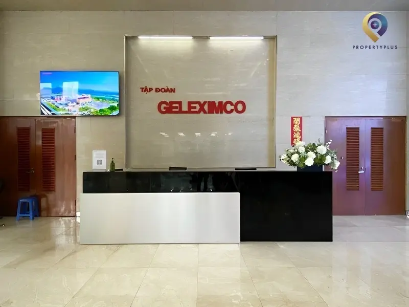 Khu vực lễ tân tòa nhà Geleximco Building
