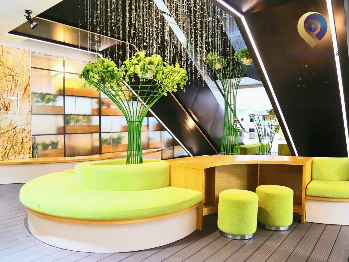 Sảnh lễ tân tại Hapro Building tinh tế đẹp mắt