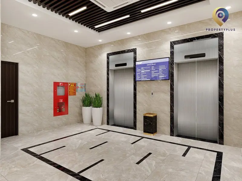 Hệ thống thang máy tốc độ cao của tòa nhà Netland Building