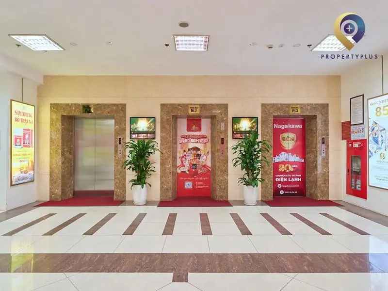 Hệ thống thang máy của Thăng Long Tower tốc độ cao, hiện đại