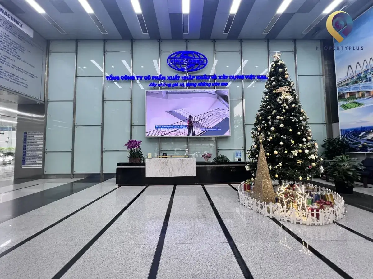 Sảnh lễ tân tòa nhà Vinaconex Tower 34 Láng Hạ