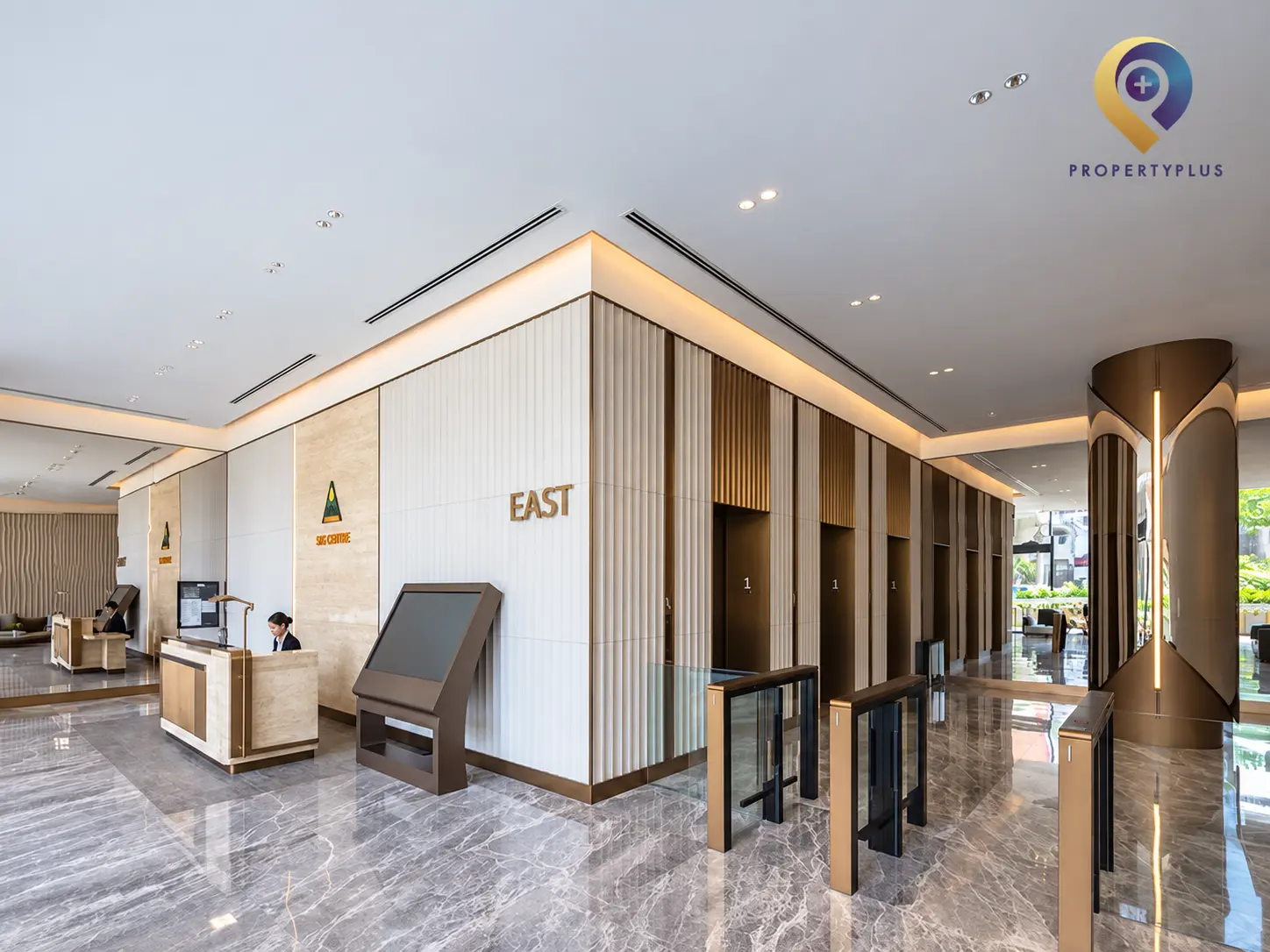 Khu vực sảnh lễ tân ở Tiến Bộ Plaza