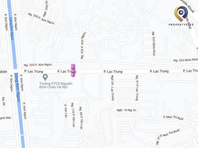 Sơ đồ văn phòng cho thuê trên đường Lạc Trung Sơ đồ văn phòng cho thuê trên đường Lạc Trung