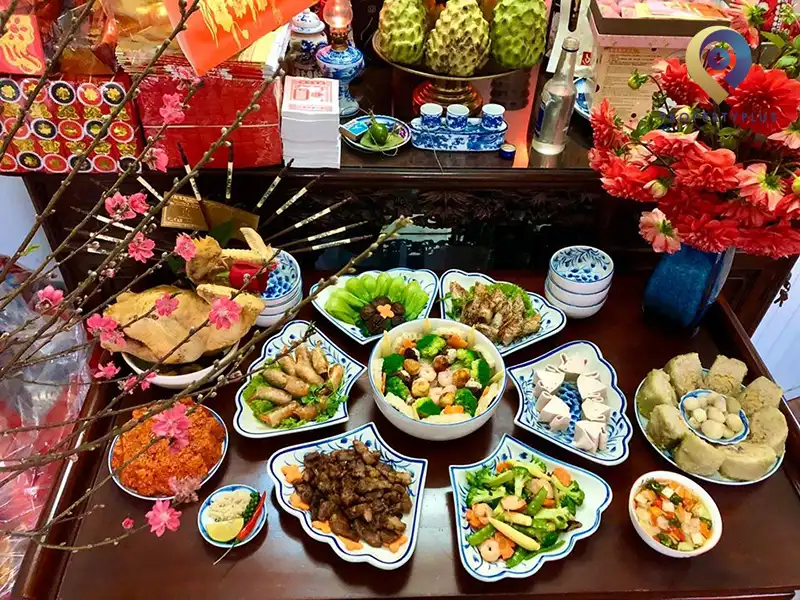 mâm cơm ngày tết miền bắc