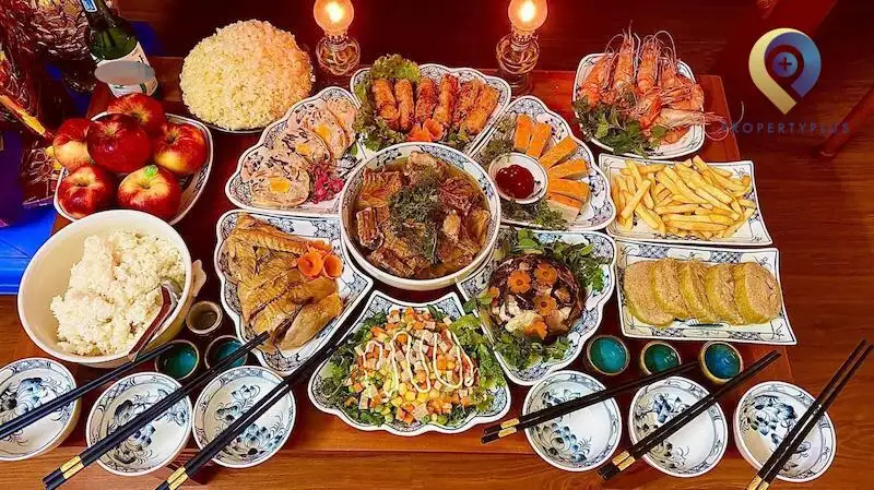 mâm cỗ ngày tết miền bắc