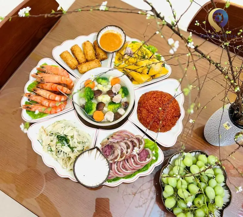 mâm cỗ ngày tết miền bắc