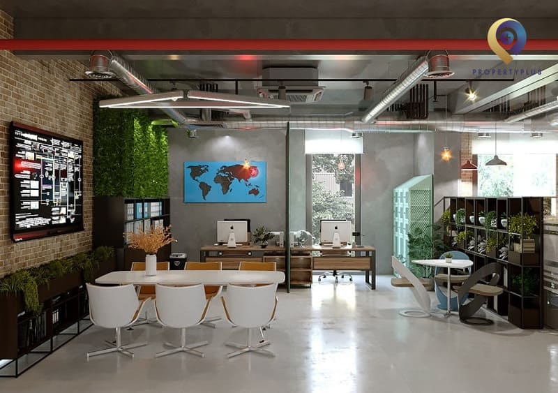Thiết kế văn phòng 60m2 phong cách công nghiệp