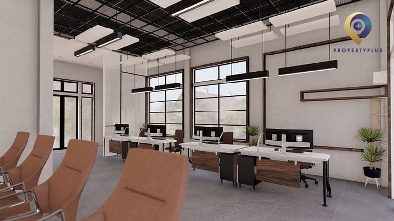 Thiết kế văn phòng 60m2 phong cách mở