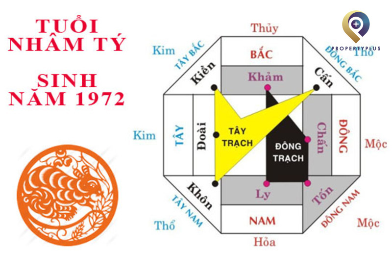 Hướng xấu nên tránh gia chủ tuổi Nhâm Tý