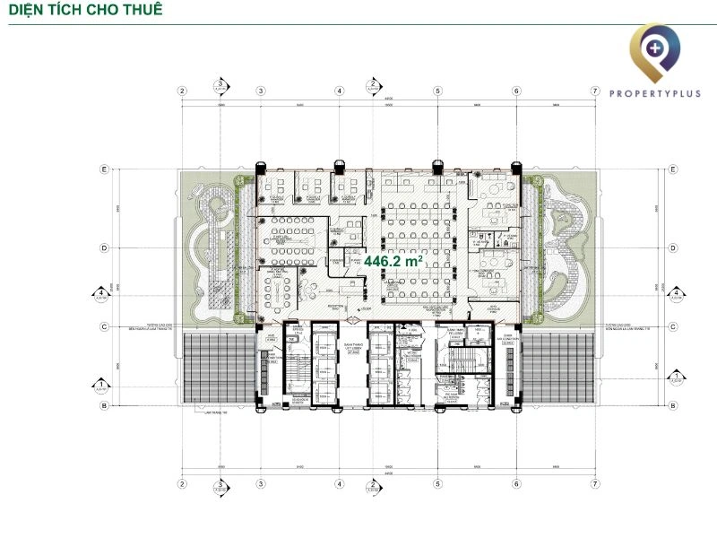 văn phòng trống tòa nhà Oriental Square