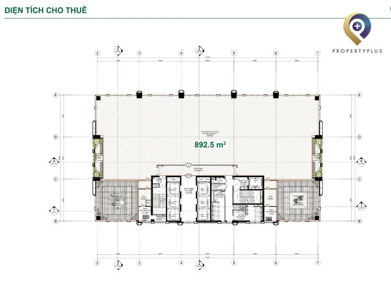 văn phòng trống tòa nhà Oriental Square