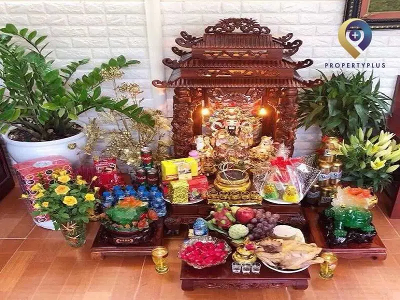 vị trí đặt bàn thờ ông địa trong cửa hàng